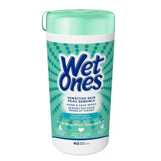 Wet Ones Antibacterial Wipes, Sensitive Skin, 40 Wipes