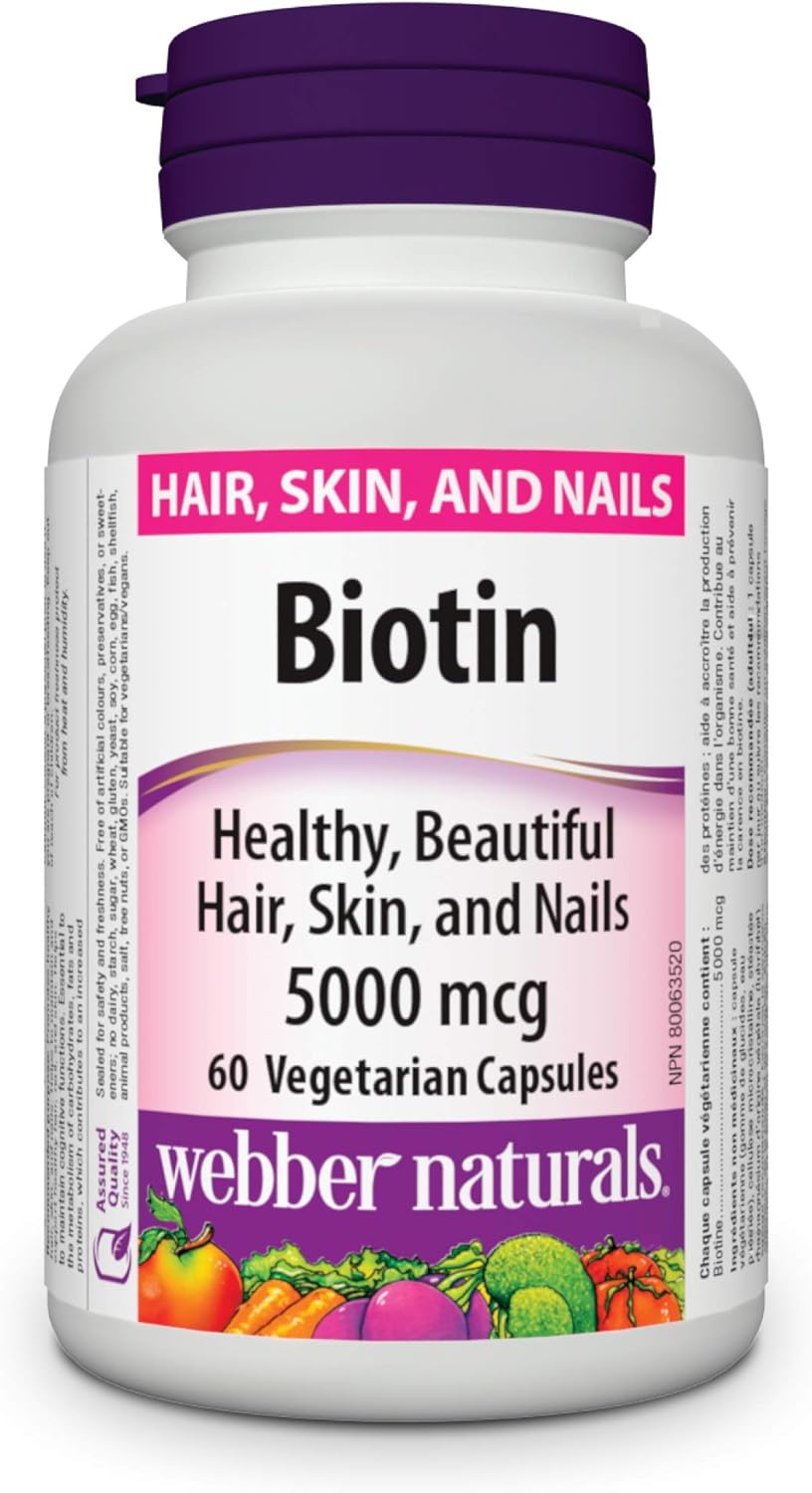 Webber Naturals Biotin, 60 Capsules