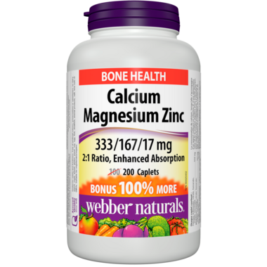 Webber Naturals Calcium Magnesium Zinc 333/167/17mg