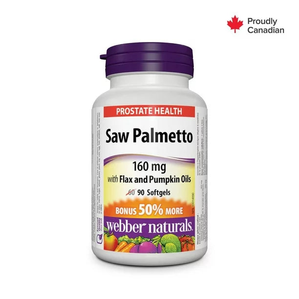 Webber Naturals Saw Palmetto 160mg, 60+30 Capsules