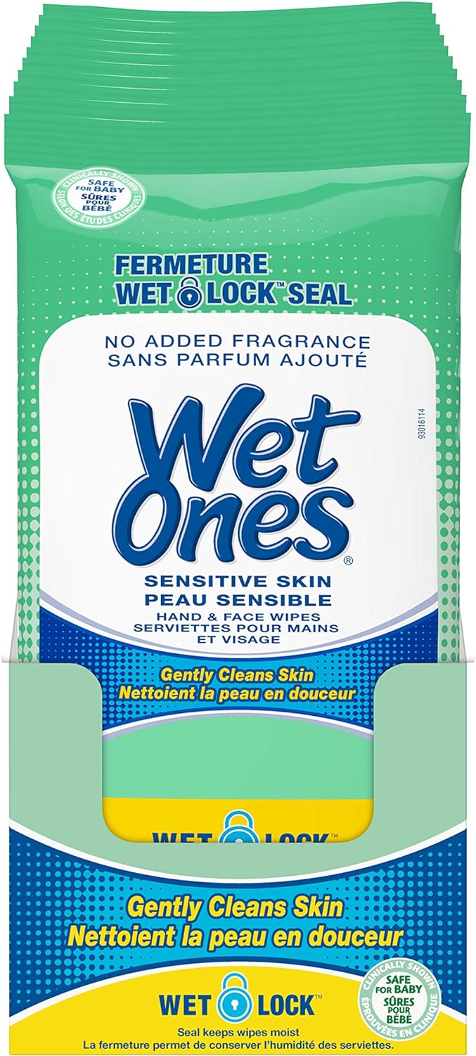 Wet Ones Sensitive Skin Travel Size, 20 Wipes