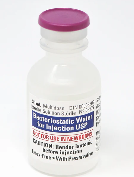 Bacteriostatic Water for Injection, USP 30ml **Limit 1 per customer due to low stock**