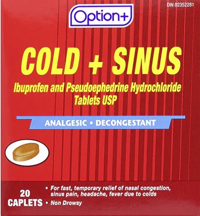 Option+ Cold & Sinus 20 Caplets