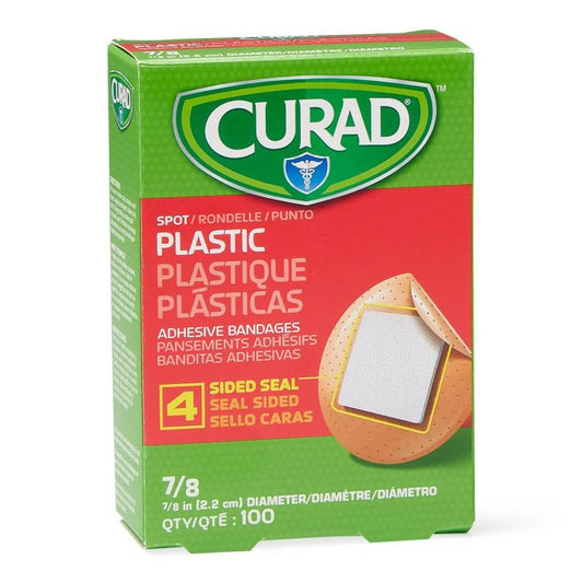 CURAD®  Plastic Adhesive Spot Bandages 100/box