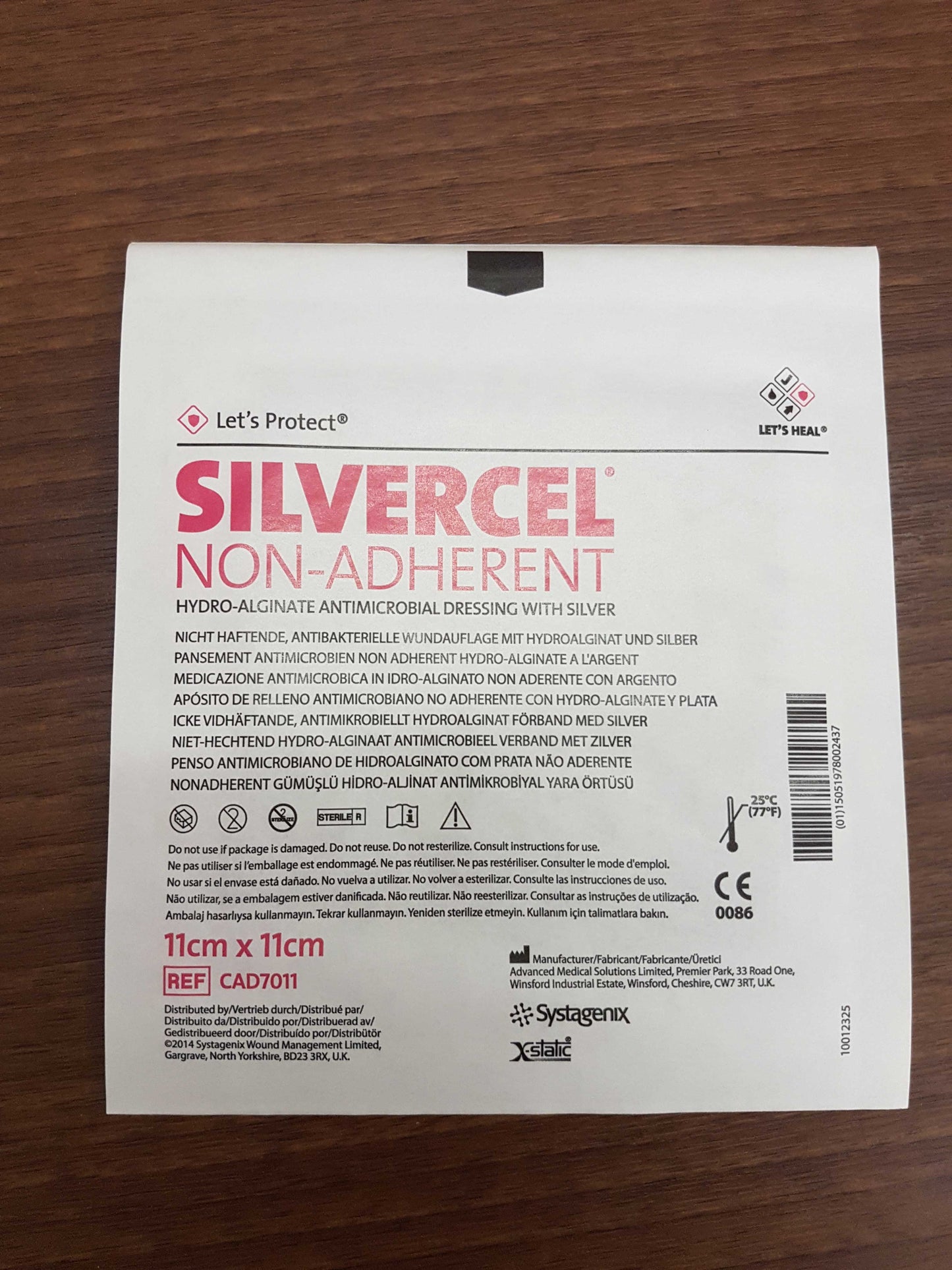 SILVERCEL® Antimicrobial Dressing CAD7011, 11cm x 11cm