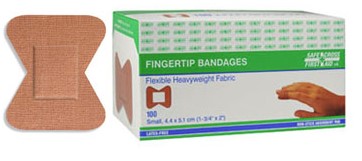 Fabric Bandages, Small Fingertip 4.4 x 5.1 cm 100/box