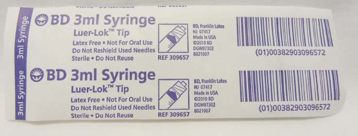 Syringe Only Luer Lok Sterile 3ml
