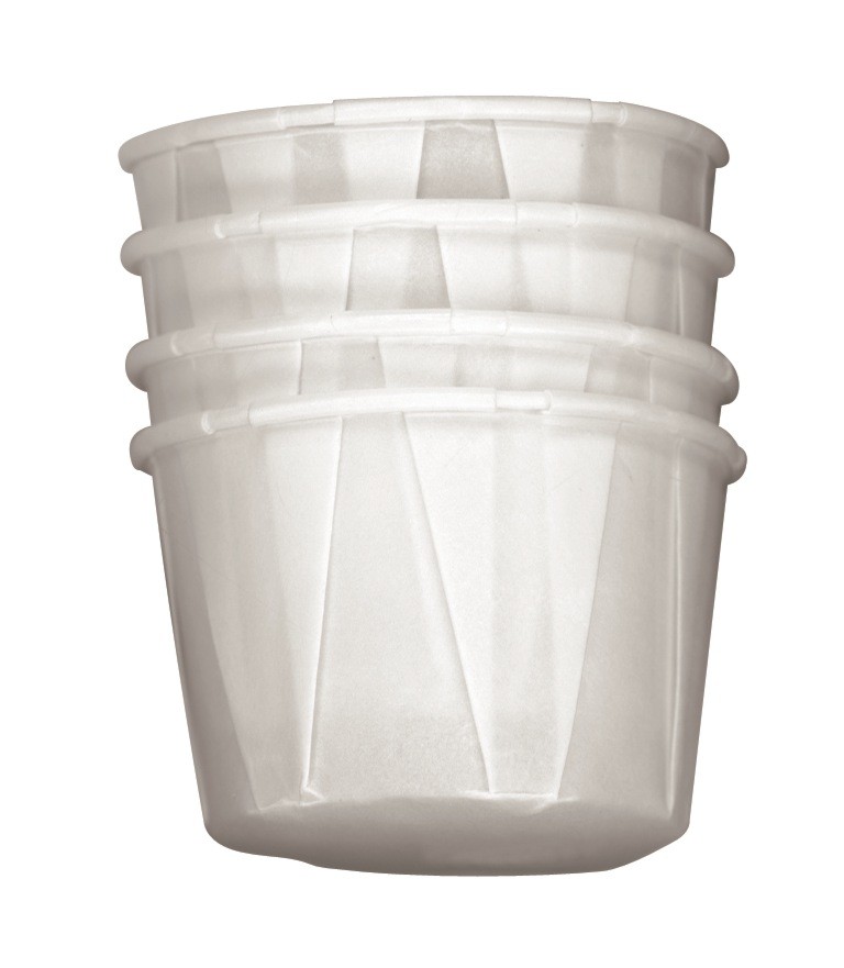 Medicine Cup, Paper, Pleated Sides, 22ml