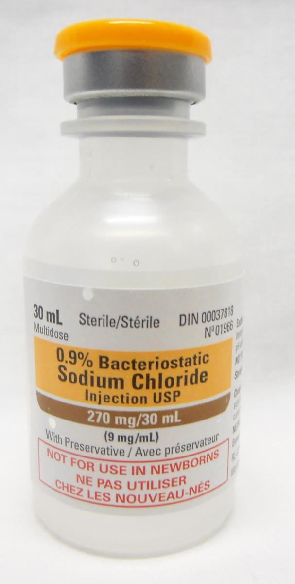 0.9% Bacteriostatic Sodium Chloride, 30ml
