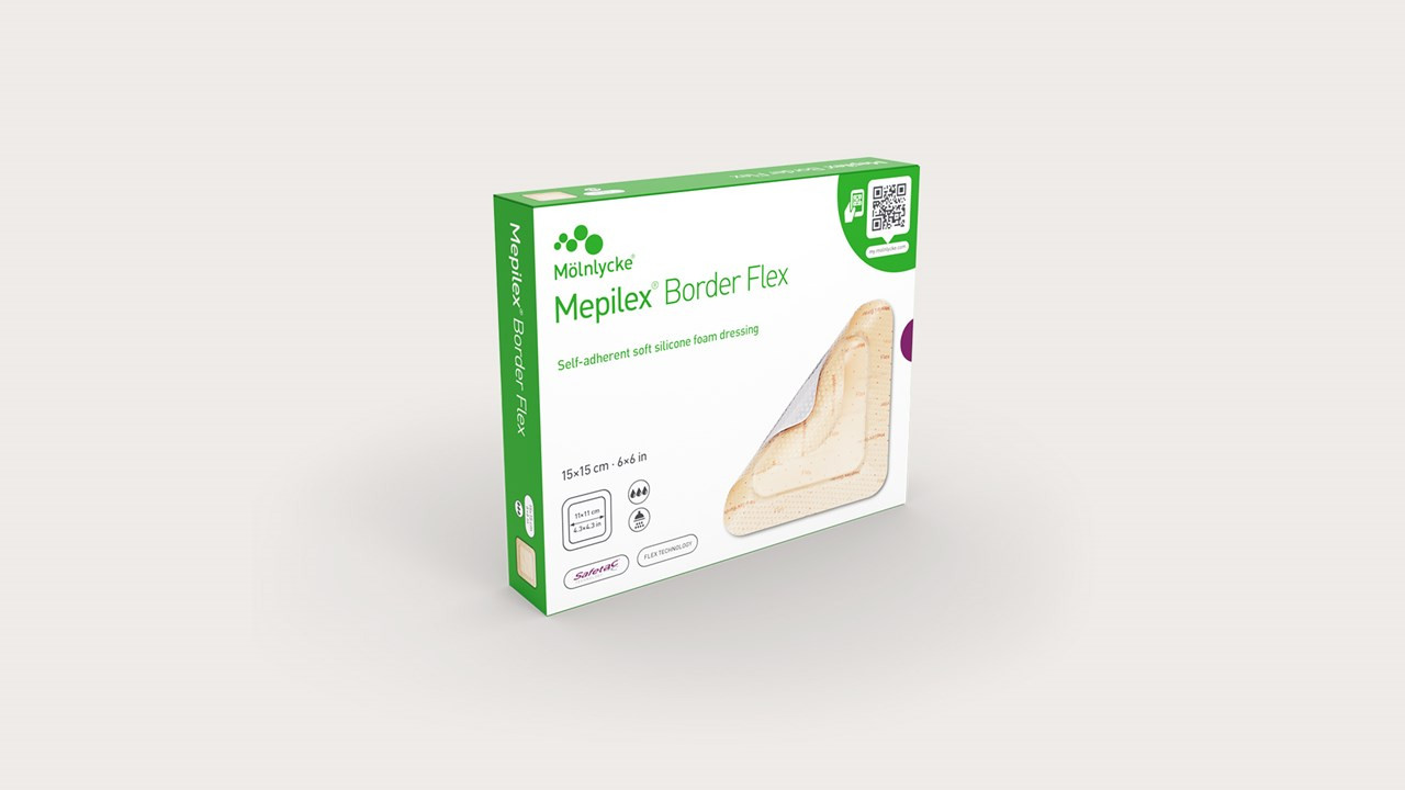 Mepilex® Border Flex  Foam Dressing, 15cm x 15cm